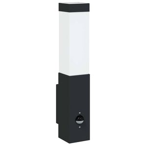 vidaXL Zewnętrzna lampa ścienna Czarny 10.5 x 6 x 33 cm