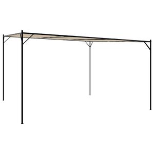 vidaXL Altana, beżowa, 4x4 m, 180 g/m&sup2;, tkanina i stal