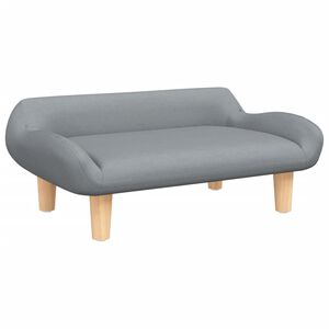 vidaXL Sofa dla dzieci, jasnoszara, 70x40x24 cm, obita tkaniną