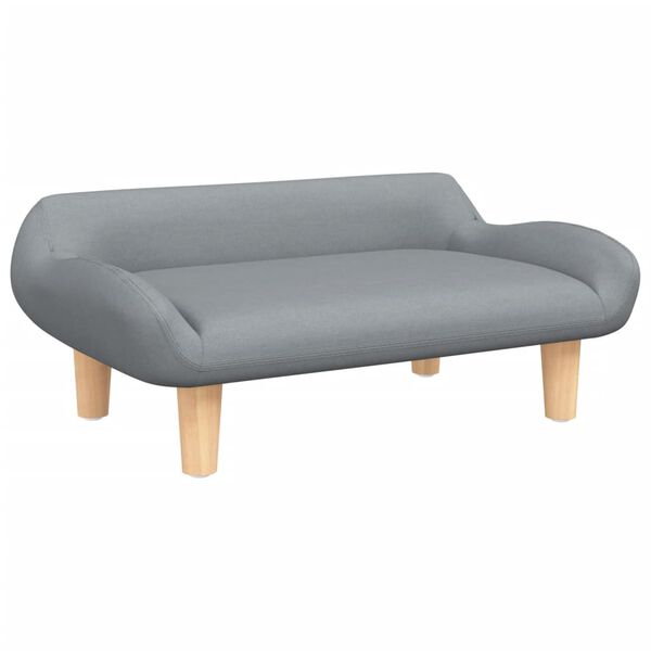vidaXL Sofa dla dzieci, jasnoszara, 70x40x24 cm, obita tkaniną
