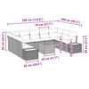 vidaXL Zestaw Sof na Ogr&oacute;d z poduszką 5 pcs Szary Technorattan