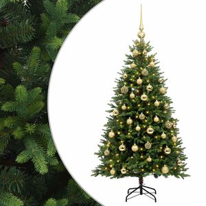 vidaXL Sztuczna choinka z bombkami 120 cm 150 LED Ciepła biel