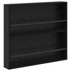 vidaXL Regał na gazety Czarny Dąb 80 x 12 x 70 cm Drewno inżynieryjne
