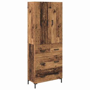 vidaXL Highboard Stare drewno 69,5 x 34 x 180 cm Drewno inżynieryjne