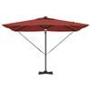 vidaXL Parasol Roma Czerwony 286 x 285 x 270 cm Aluminium i Poliester