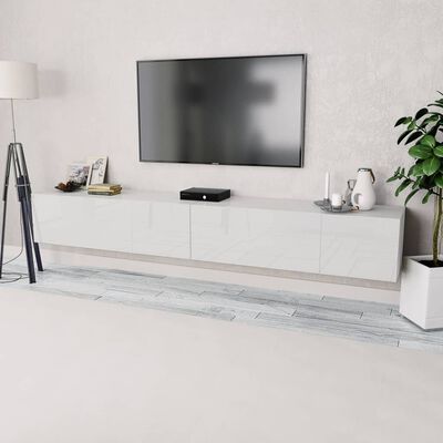 vidaXL Białe szafki pod telewizor, 2 szt., 120x40x34 cm, płyta wiórowa