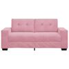 vidaXL Sofa dwuosobowa, r&oacute;żowa, 140 cm, aksamit