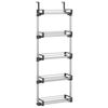 vidaXL Organizer na drzwi z 5 p&oacute;łkami, 52x20x135 cm, aluminium