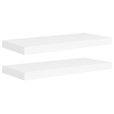 vidaXL Półki ścienne, 2 szt., białe, 60x23,5x3,8 cm, MDF