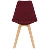 vidaXL Krzesła stołowe, 2 szt., winna czerwień, obite tkaniną