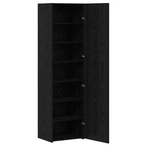 vidaXL Highboard 2 pcs Czarny Dąb 50 x 42,5 x 185 cm