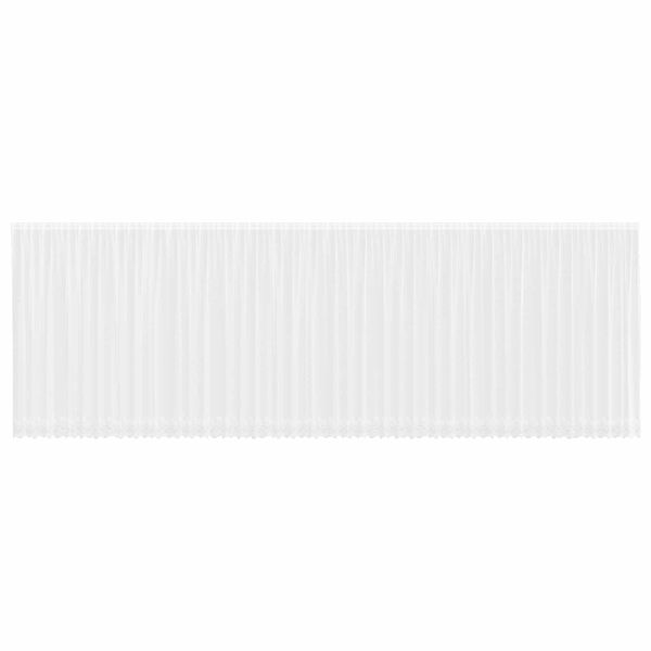 vidaXL Firanka Koronkowa z zasłonami Biały 240 x 1200 cm Poliester