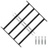 vidaXL Kratka Okienna 75.5 x 60 cm Stal malowana proszkowo Czarny