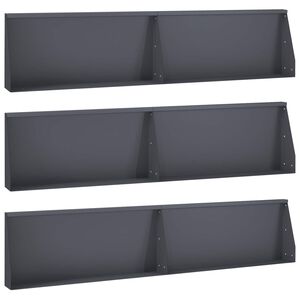 vidaXL Mur oporowy 6 szt. 100 x 12 x 30 cm Stal antracytowy
