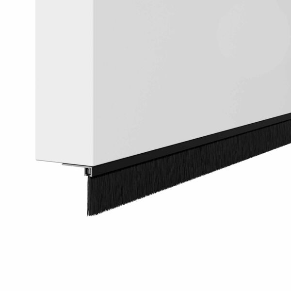 vidaXL Uszczelki z szczotką do drzwi na zatrzask 2 pcs Czarny 100 cm