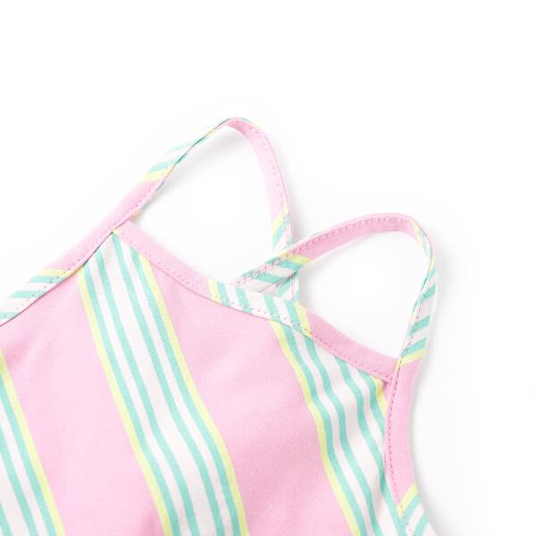 Sukienka dziecięca na ramiączkach, ze sznurkiem ściągającym, róż, 92