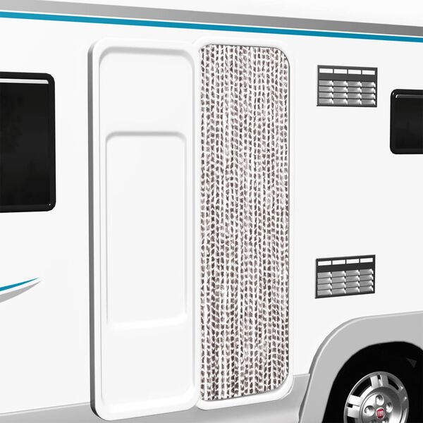 vidaXL Zasłona przeciwko owadom, kolor taupe i biel, 56x185 cm, szenil