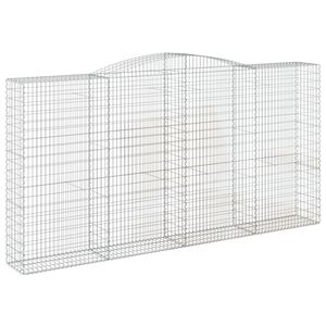 vidaXL Łukowaty kosz gabionowy 400x50x200/220 cm, galwanizowane żelazo