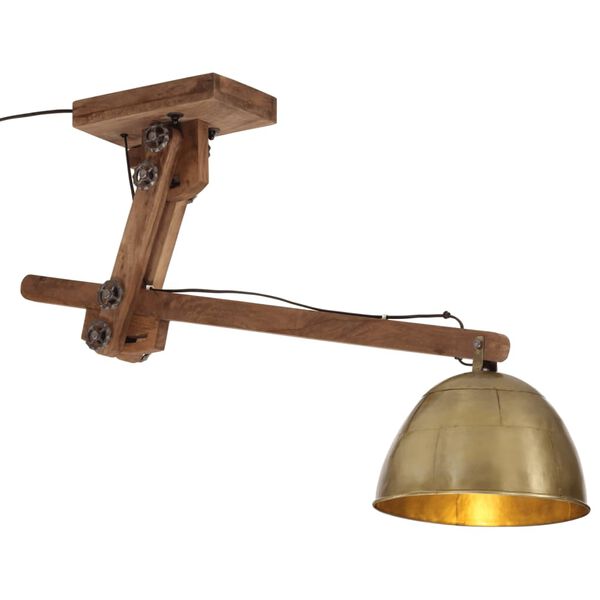 vidaXL Lampa sufitowa, 25 W, antyczny mosiądz, 105x30x65-108 cm, E27