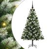 vidaXL Sztuczna Choinka z Zawiasami i Pokryciem Śniegiem 150 LED