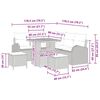vidaXL Zestaw Sof na Ogr&oacute;d z poduszką 8 pcs Beżowy i jasnoszary