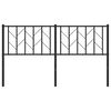 vidaXL Metalowe wezgłowie, czarne, 150 cm