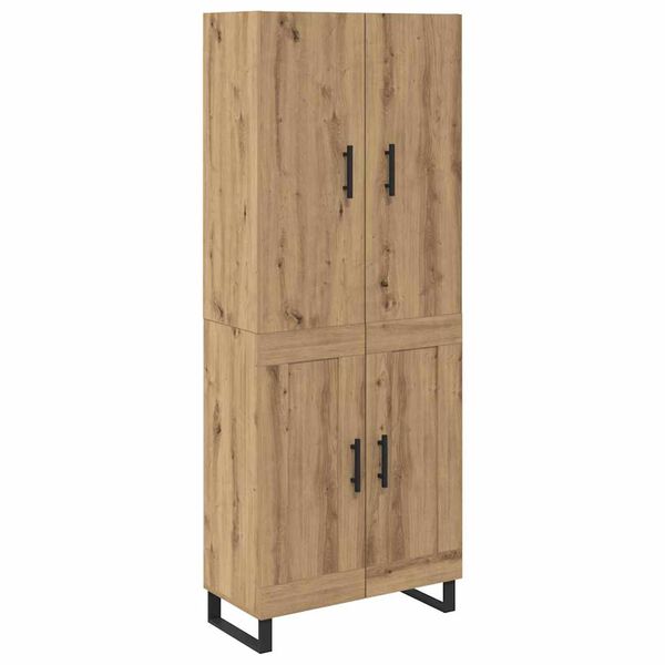 vidaXL Highboard 2 pcs Dąb rzemieślniczy 69,5 x 34 x 180 cm