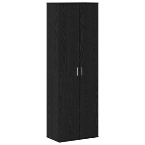 vidaXL Highboard Czarny dąb 60 x 35 x 180 cm Materiał drewnopochodny