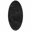 vidaXL Dywany pokojowe Owalny HUARTE Czarny 150 x 80 cm 100% poliester