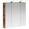 vidaXL Szafka z lustrem do łazienki Dąb wędzony 70 x 14,5 x 70 cm