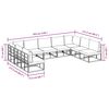 vidaXL Zestaw Sof na Ogr&oacute;d z poduszką 9 pcs Czarny Aluminium
