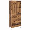 vidaXL Highboard Stare drewno 69,5 x 34 x 180 cm Drewno inżynieryjne