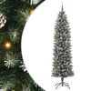 vidaXL Sztuczne smukłe drzewo bożonarodzeniowe Zielony i Biały 240 cm