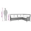 vidaXL Narożna sofa ogrodowa z poduszkami, jasnoszara, polirattan