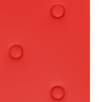 vidaXL Panele ścienne, 12 szt., czerwone, 90x30 cm, sztuczna skóra