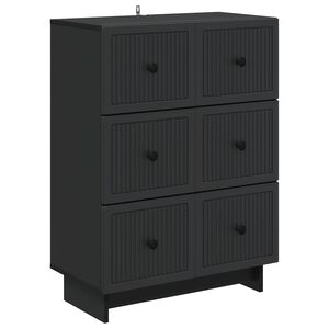 vidaXL Szafka z Szufladami Czarny 66 x 34,5 x 90 cm