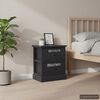 vidaXL Szafki nocne, 2 szt., czarne, 38x28x45 cm, drewno paulownia