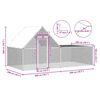 vidaXL Woliera dla kur, 4 x 2 x 2 m, galwanizowana stal