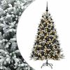 vidaXL Sztuczna choinka z bombkami 240 cm 300 LED Ciepła biel