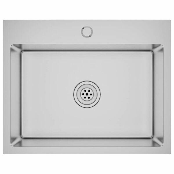 vidaXL Ręcznie robiony zlew kuchenny, stal nierdzewna