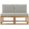 vidaXL 2 Sztuka Środkowa sofa ogrodowa Lite Drewno Akacji Naturalny