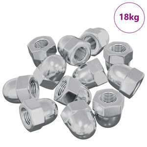 vidaXL Nakrętka 9574 pcs Srebrny M6 x 10 mm Żelazo