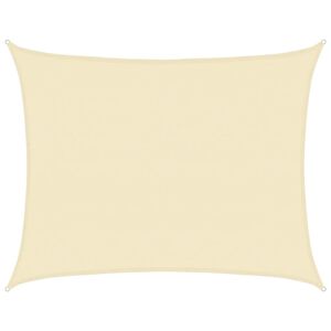 vidaXL Żagiel przeciwsłoneczny, 160 g/m&sup2;, kremowy, 6x7 m, HDPE