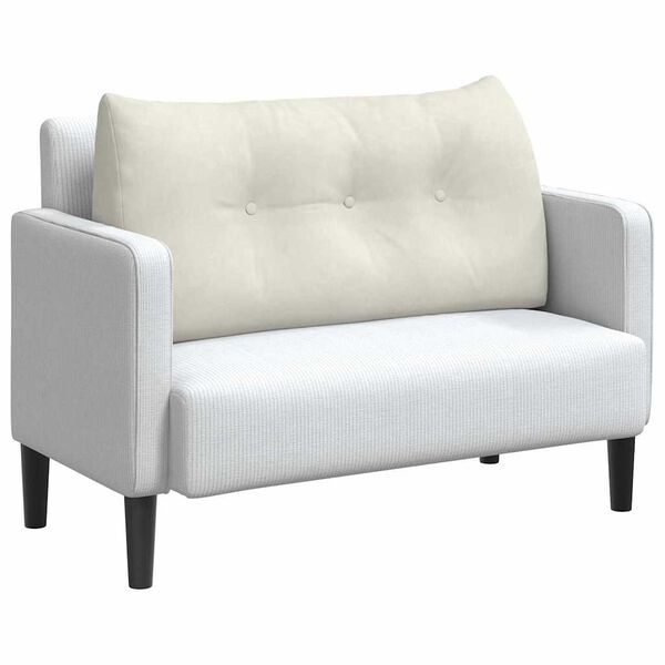 vidaXL Poduszka na plecy Kremowy 100 x 24 x 50 cm Aksamit