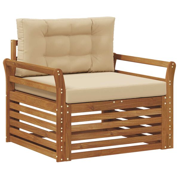 vidaXL Zestaw sof na zewnątrz Lite drewno akacjowe i poliester