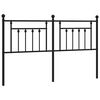 vidaXL Metalowe wymienne wezgłowie, czarne, 180 cm