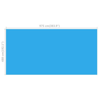 vidaXL Pokrywa na basen, niebieska, 975 x 488 cm, PE