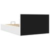 vidaXL Rama ł&oacute;żka z podnośnikiem i LED, biała, ekosk&oacute;ra, 140 x 200 cm