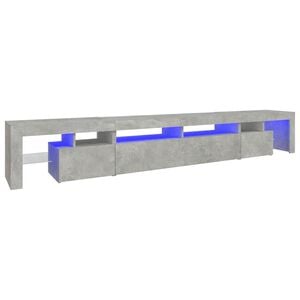 vidaXL Szafka pod TV z oświetleniem LED, szarość betonu, 260x36,5x40cm