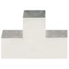 vidaXL Łączniki w kształcie T, 4 szt., galwanizowany metal, 101x101 mm